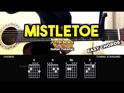 Mistletoe - Justin Bieber | Easy Guitar Tutorial For Beginners (CHORDS & LYRICS) #guitarlesson
