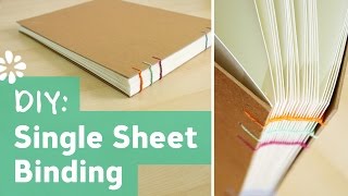 DIY Single Sheet Bookbinding Tutorial | Sea Lemon