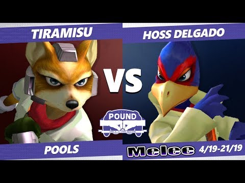 Pound 2019 SSBM -  Tiramisu (Fox) VS  Hoss Delgao (Falco) Smash Melee Pools