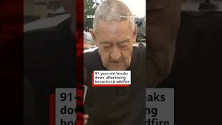 91-year-old loses house to LA wildfires. #Wildfires #California #BBCNews