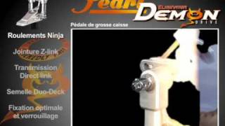 Pearl Double pédale grosse caisse gaucher Demon transmission Direct Drive - Video