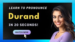 How to pronounce Durand