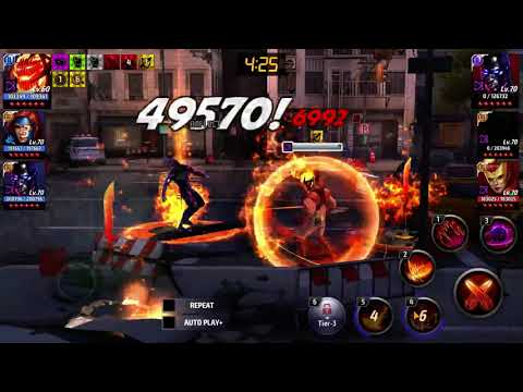 Dormammu T2 lvl 60 Vs Thanos and SS Black lvl 70 T2