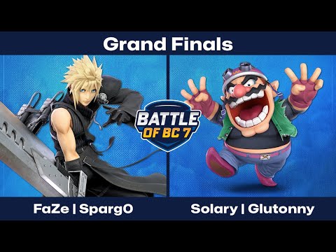 FaZe | Sparg0 (Cloud) vs Solary | Glutonny (Wario) - Grand Finals - Ultimate Singles | BoBC7