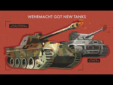 The greatest tank battle ever in one-minute-video: The Battle of Kursk. WWII