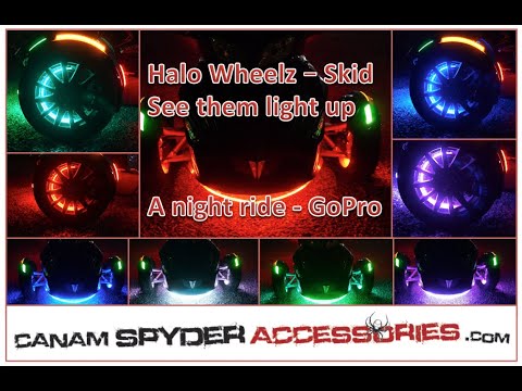 Be safe and be seen - Do it in style with the Can Am Spyder Halo Wheelz and Skids ! The Spyder Shop