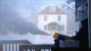 Boiling water & water gun in extreme cold (Northern Ontario)