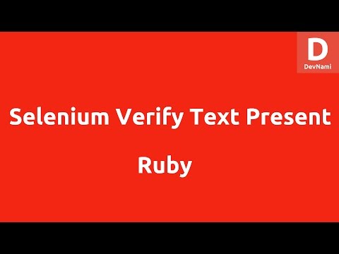 Selenium Ruby Webdriver Verify Text Present