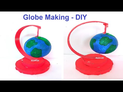How to make Model of Globe for science project and school Exhibition Model of Earth 3d craftpiller