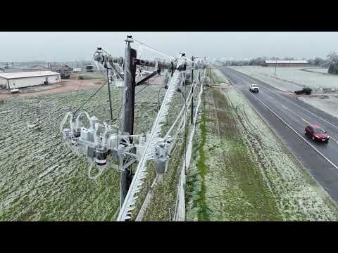 2-2-2023 Cameron, TX Significant Ice Storm causes widespread power outages - Trees down