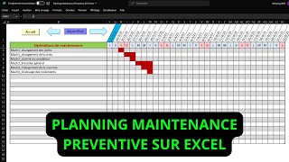 Mise en place d'une maintenance préventive sur Excel / GMAO Excel / CMMS Excel