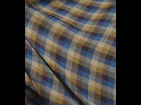 Check Multicolor Pure Cotton 80 GSM Handwoven Fabric 881 — video