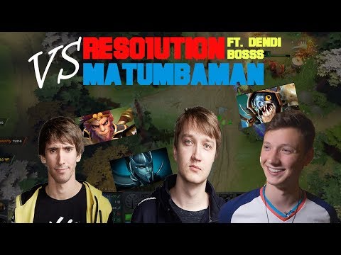 Reso1ution and Dendi vs MATUMBAMAN! EPIC BATTLE!