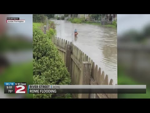 Flooding on River Street in Rome