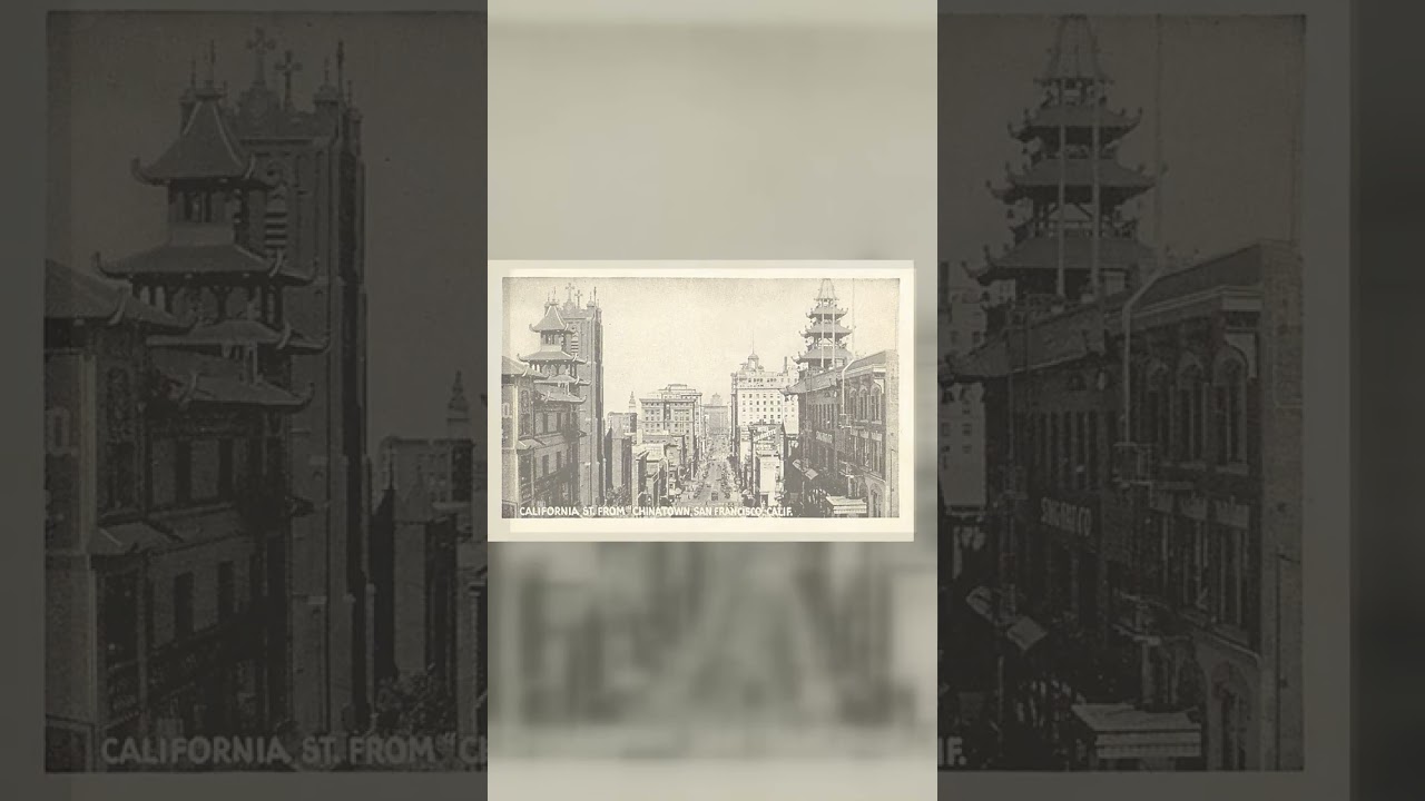 Chinatown, San Francisco, California Street, 1920s Photo Print Card Video