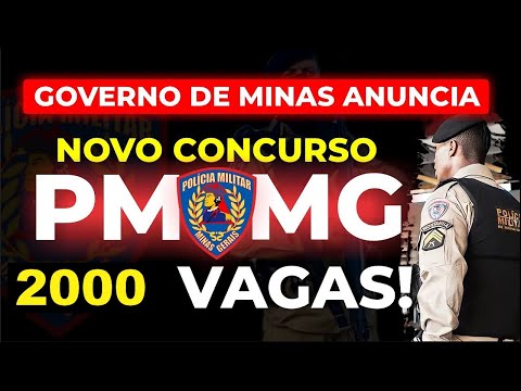URGENTE, confirmado edital PMMG 2 mil vagas no início de 2023