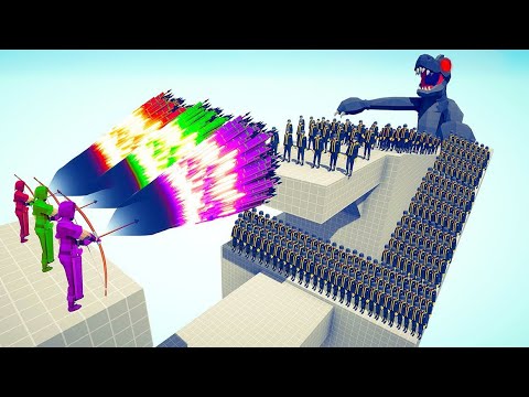 GODZILLA ARMY vs EVERY GODS - Totally Accurate Battle Simulator TABS