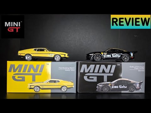 Feature Image thumbnail for the video blog Mini GT - Ford Mustang Mach1 & Shelby GT500 Dragon Snake Concept - REVIEW by  booster_diecast