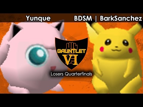 Yunque (Jigglypuff) VS BDSM | BarkSanchez (Pikachu) | Gauntlet VI | 64 | Losers Quarters
