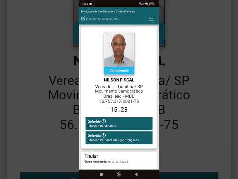 NILSON FISCAL É FICHA LIMPA E CANDIDATO A VEREADOR E ESTÁ DEFERIDO PELA JUSTIÇA ELEITORAL 2024.