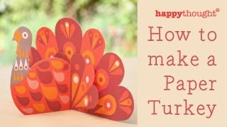 preview picture of video 'How to make a Paper Turkey: Printable Christmas / Thanksgiving Craft template'