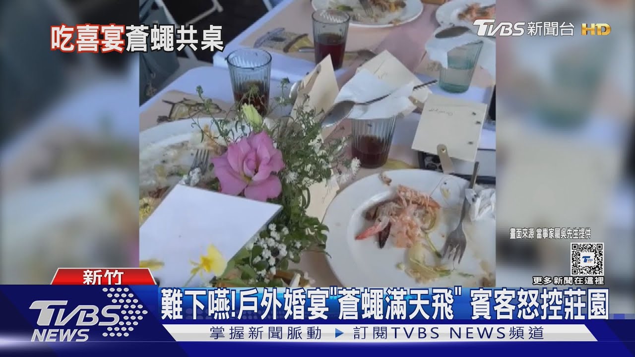 難下嚥!戶外婚宴「蒼蠅滿天飛」 賓客怒控莊園