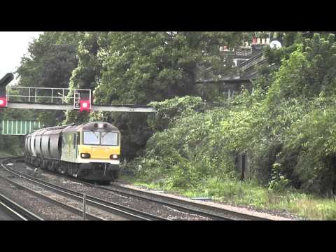 (HD) DRS 37059 + 37603 THRASH & CLAG On 6M95 As 92012 Passes On 6B59