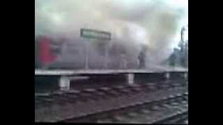 preview picture of video 'Пожар в электричке на станции Холщевики  / Fire in russian suburban train on Holscheviki station'