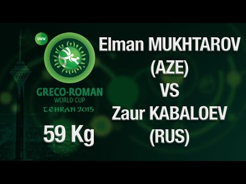 Final 1st-2nd - Greco-Roman Wrestling 59 kg - E. MUKHTAROV (AZE) vs Z. KABALOEV (RUS) - Tehran 2015