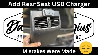 Install Rear USB Chargers on Almost Any Car