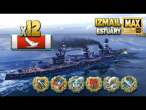 Battleship Izmail: Sensational 12 ships destroyed - World of Warships