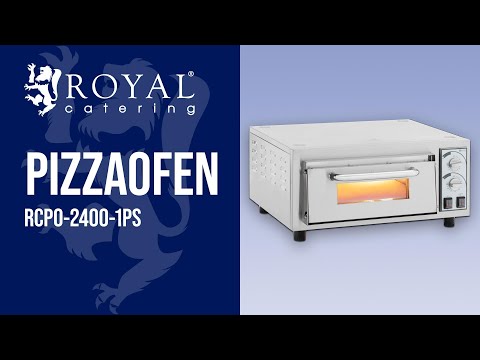 Video - Pizzaofen - 1 Kammer - 2400 W - Ø 40 cm - feuerfester Stein - Royal Catering