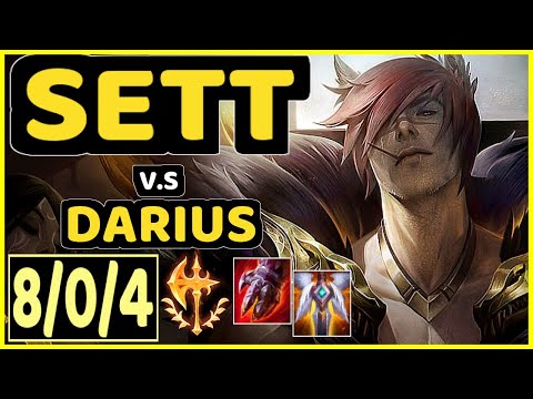 MAGIFELIX (SETT) vs DARIUS - 8/0/4 KDA TOP CHALLENGER GAMEPLAY - EUW