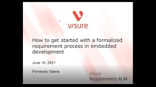 A formalized requirement process in embedded development. -How to get started