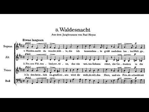 Brahms: Waldesnacht, Op. 62 Nr. 3 Für 4st. Gemischten Chor A Capella -  1965 Telefunken SLT 43100-B