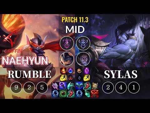 GRF Naehyun Rumble vs Sylas Mid - KR Patch 11.3