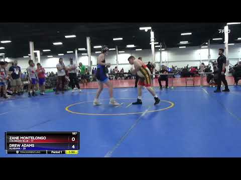 187 Lbs Semis & 3rd Wb (16 Team) - Zane Montelongo, Colorado Blue Vs Drew Adams, Alabama D418