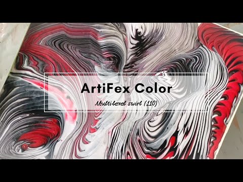 Acrylic pouring | Swirl Technique - Multi-level swirl (110)