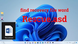 Recovery file word extension asd