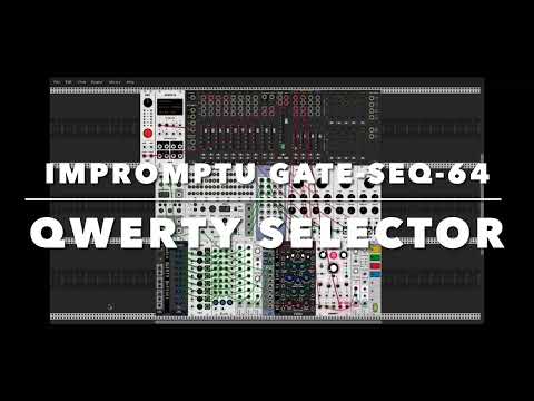 QWERTY radio button style pattern selector for Impromptu Modular GATE-SEQ-64 in VCV Rack