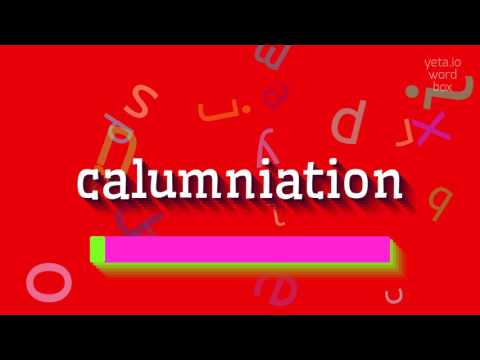 How to say "calumniation"! (High Quality Voices) Video