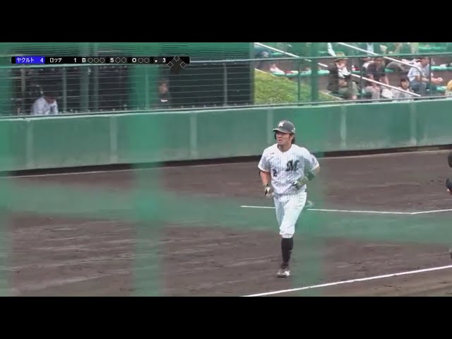 【ファーム】マリーンズ・根元 逆方向へのホームラン!! 2018/5/31 M-S(ファーム)