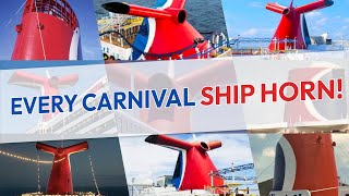 Every Carnival Cruise Ship Horn!