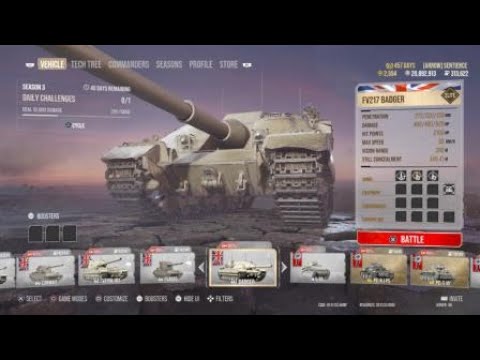 World of Tanks Console - Tech tree thoughts, and a badger