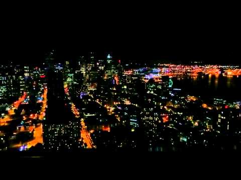 View from the Space Needle at night - Seattle