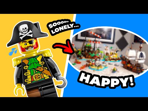 I Built the Ultimate 🏴‍☠️🏝️LEGO PIRATE Paradise! #challenge