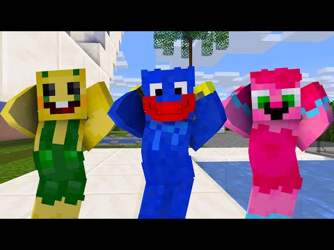 MONSTER SCHOOL : CHICKEN WING MEME HUGGY WUGGY, LONG LEGS, BUNZO BUNNY - MINECRAFT ANIMATION