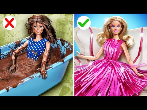 Barbie Pauvre VS Riche *Gadgets Fantastiques & Créations Pour Transformation de Poupée* Par 123 GO!