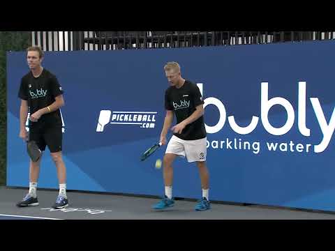 Tennis Pros Play Pickleball: Jack Sock & Matt Wright vs Sam Querrey & Riley Newman Match 1