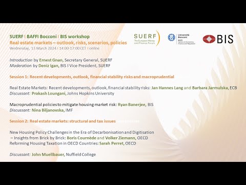 SUERF - Baffi-Bocconi - BIS workshop - Real estate markets - 20240313